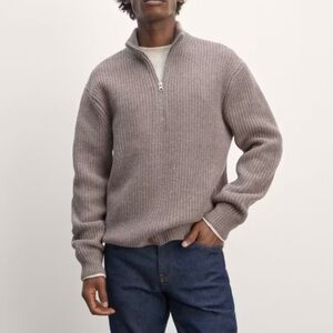 Everlane Felted Merino Half-Zip Sweater XL men